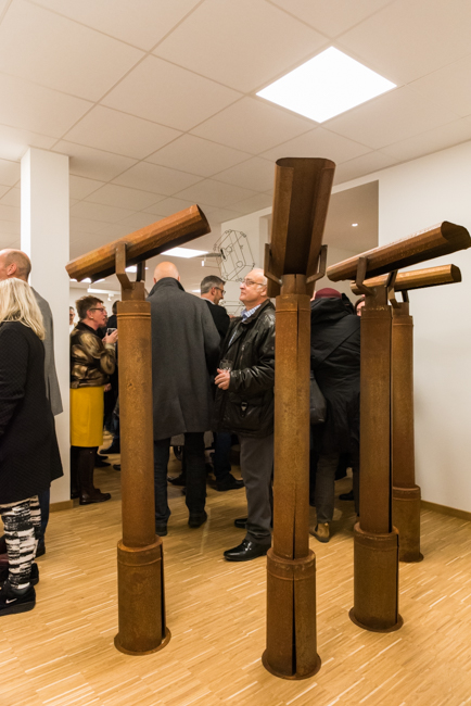 Haus Burgund, Mainz mit Martin Bruneau 2018 - Metallplastiken Ulrich Schreiber