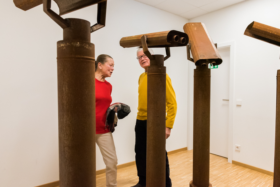 Haus Burgund, Mainz mit Martin Bruneau 2018 - Metallplastiken Ulrich Schreiber